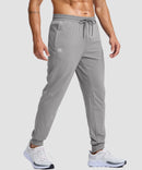 men's reflective zip pockets joggers in cloudy gray - side view