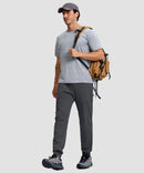 men's reflective zip pockets joggers in dark gray - matching outfits view