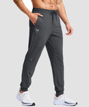men's reflective zip pockets joggers in dark gray - pocket detail