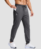 men's reflective zip pockets joggers in heather gray - pocket detail