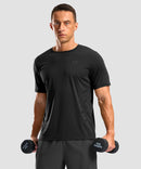 men's rubber strips short sleeve in black - matching outfits view
