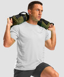 men's rubber strips short sleeve in bright gray - matching outfits view