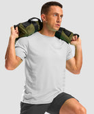 men's rubber strips short sleeve in bright gray - matching outfits view