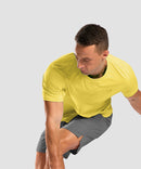 men's rubber strips short sleeve in yellow - matching outfits view