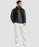 men's sherpa lined pullover sweatshirt in heather charcoal - matching outfits view