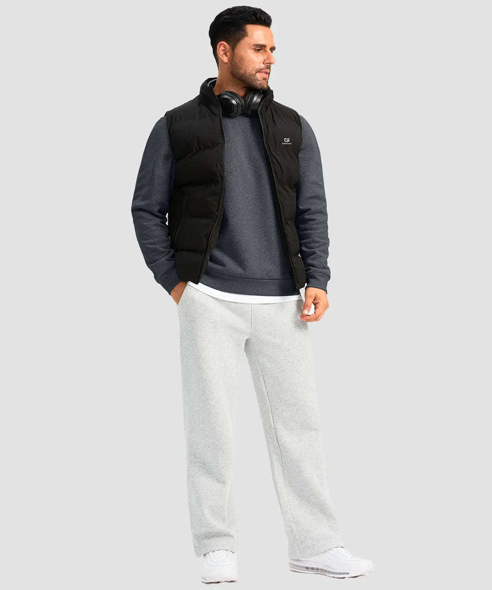 men's sherpa lined pullover sweatshirt in heather charcoal - matching outfits view