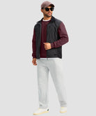 men's sherpa lined pullover sweatshirt in wine - matching outfits view