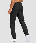 men's tall fleece-lined sweatpants in black - back view