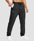men's tall fleece-lined sweatpants in black - pocket details view