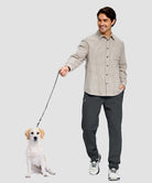 men's tall fleece-lined sweatpants in dark gray - front view