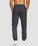 men's tall fleece-lined sweatpants in heather charcoal - back view