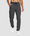 men's tall fleece-lined sweatpants in heather charcoal - front view