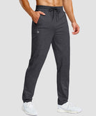 men's tall fleece-lined sweatpants in heather charcoal - pocket details view