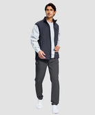 men's tall fleece-lined sweatpants in heather charcoal - side view