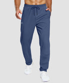 men's tall fleece-lined sweatpants in indigo blue - front view