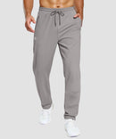 men's tall fleece-lined sweatpants in light gray - front view