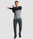 men's tall zip pocketed tapered pants 30"/32"/34"/36" in dark gray - matching outfits view