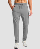 men's tall zip pocketed tapered pants 30"/32"/34"/36" in light gray - pocket detail