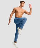 men's tall zip pocketed tapered pants 30"/32"/34"/36" in slate blue - matching outfits view