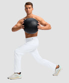 men's tall zip pocketed tapered pants 30"/32"/34"/36" in white - matching outfits view