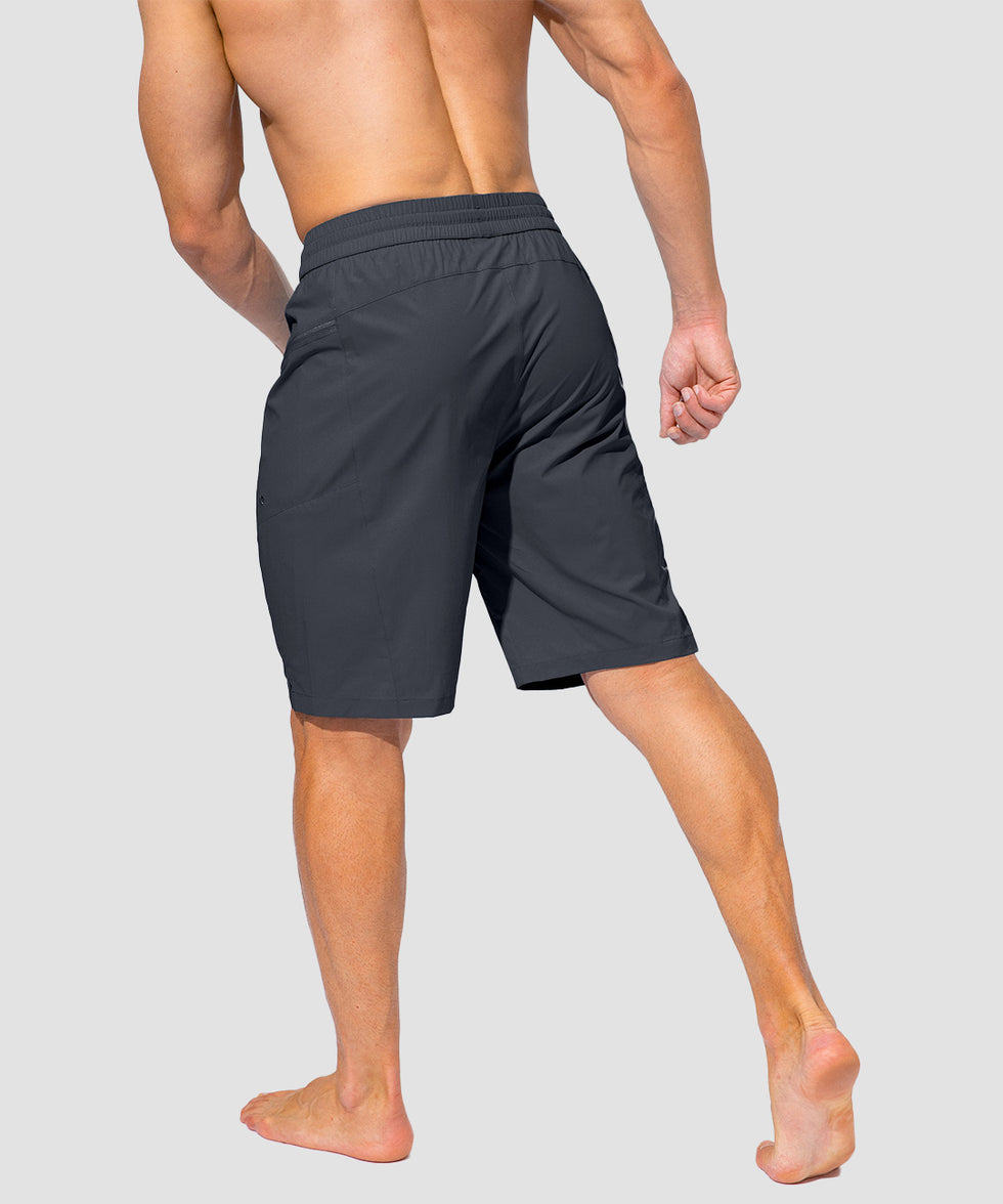 men's uv protection board shorts 9'' in dark gray - back view