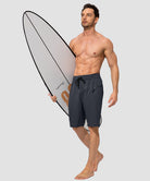 men's uv protection board shorts 9'' in dark gray - matching outfits view