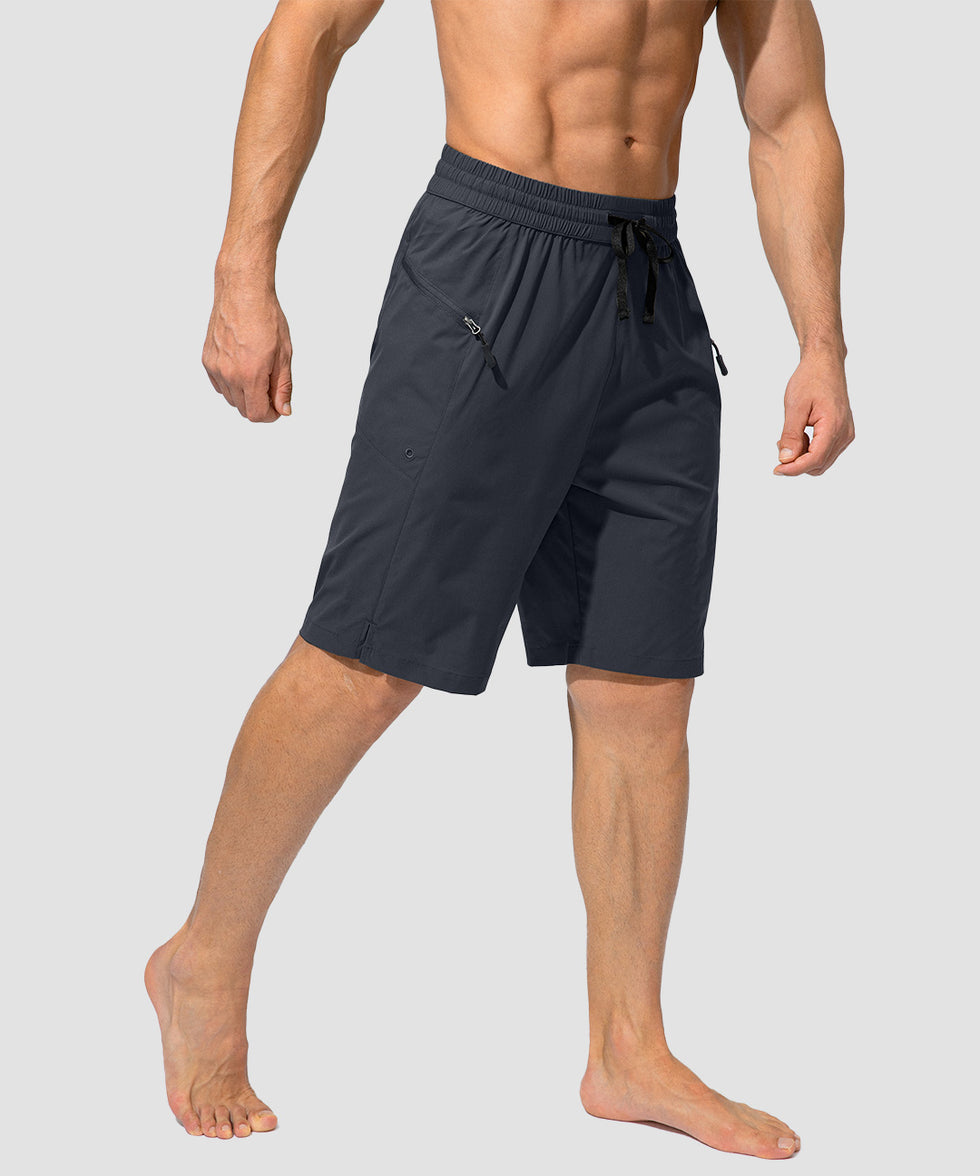 men's uv protection board shorts 9'' in dark gray - side view