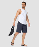 men's uv protection board shorts 9'' in dusty blue - matching outfits view