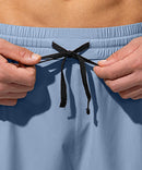 men's uv protection board shorts 9'' in gray blue - waistband detail view