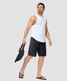 men's uv protection board shorts 9'' in gray camo - matching outfits view