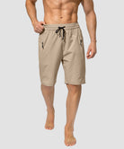 men's uv protection board shorts 9'' in light gray - front view