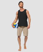men's uv protection board shorts 9'' in light gray - matching outfits view