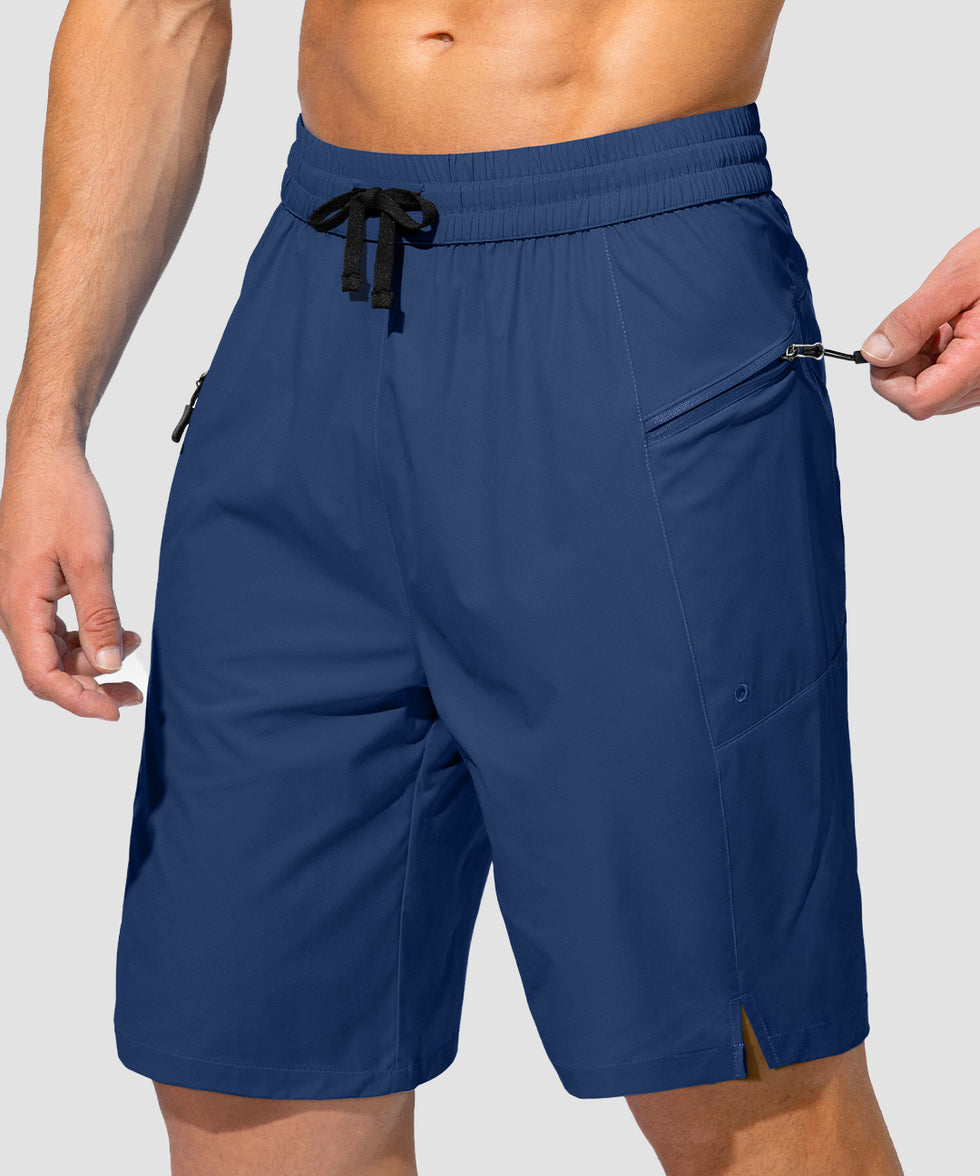 men's uv protection board shorts 9'' in midnight - front view