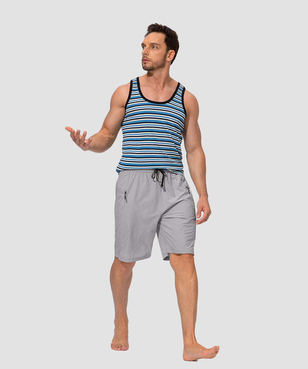 men's uv protection board shorts 9'' in silver - matching outfits view