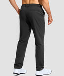 men's uv protection button-up golf pants in black - back view