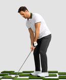 men's uv protection button-up golf pants in black - side view