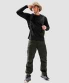 men's uv protection reflective long sleeve in black - matching outfits view