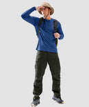 men's uv protection reflective long sleeve in blue - matching outfits view
