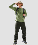 men's uv protection reflective long sleeve in bronze green - matching outfits view