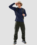 men's uv protection reflective long sleeve in navy - matching outfits view