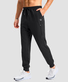 mid-rise heavyweight joggers in black - pocket details view