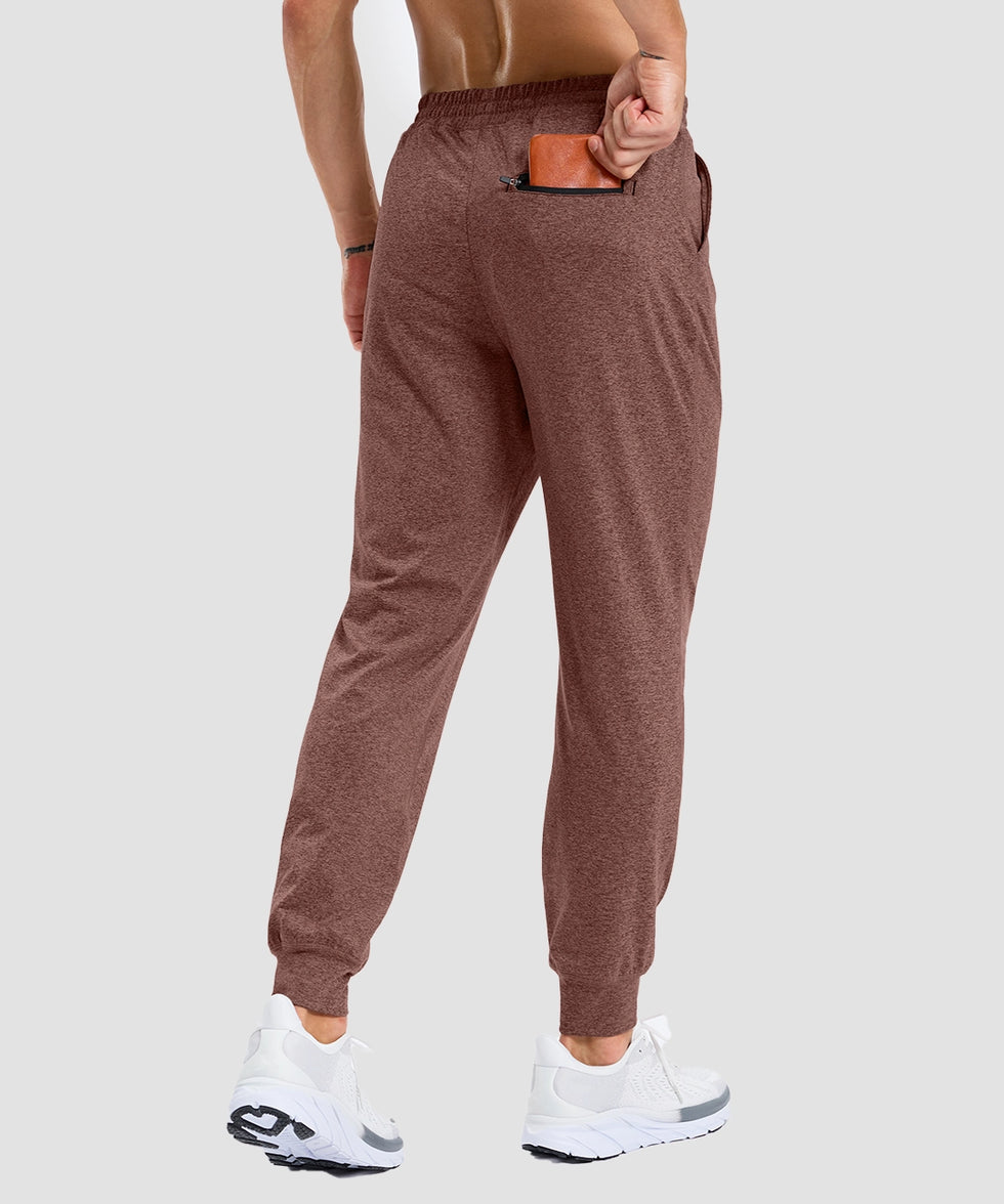 mid-rise heavyweight joggers in dusty blue - back view