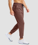 mid-rise heavyweight joggers in dusty blue - side view