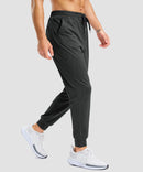 mid-rise heavyweight joggers in heather charcoal - side view