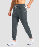 mid-rise heavyweight joggers in heather gray - pocket details view