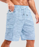 quick dry 9" pocketed board shorts in light blue ocean - pocket detail view