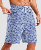 quick dry 9" pocketed board shorts in striped graffiti - pocket detail view