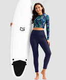 women's UV protection zipper pocket lined leggings in navy - matching outfits view