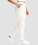 women's fleece-lined golf pants 27''/29'' in beige - side view