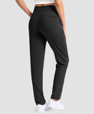 women's fleece-lined golf pants 27''/29'' in black - back view